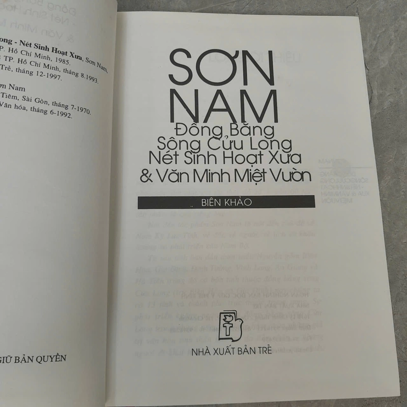 ĐỒNG BẰNG SÔNG CỬU LONG-NÉT SINH HOẠT XƯA VÀ VĂN MINH MIỆT VƯỜN - SƠN NAM 502196