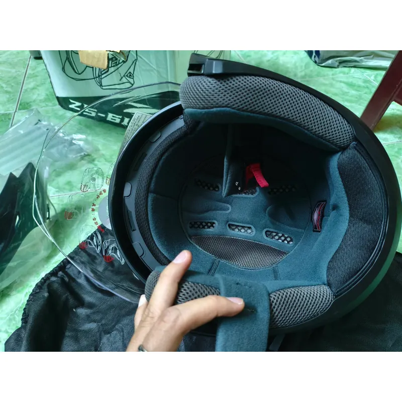 Nón bảo hiểm Mũ bảo hiểm Zeus 613B 3/4 – 2 kính, mái che rời, chính hãng 736595