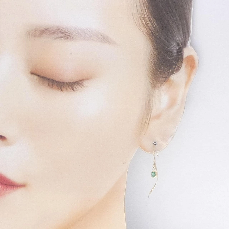 K10YG Emerald Earrings - Hàng hiệu Authentic 870559