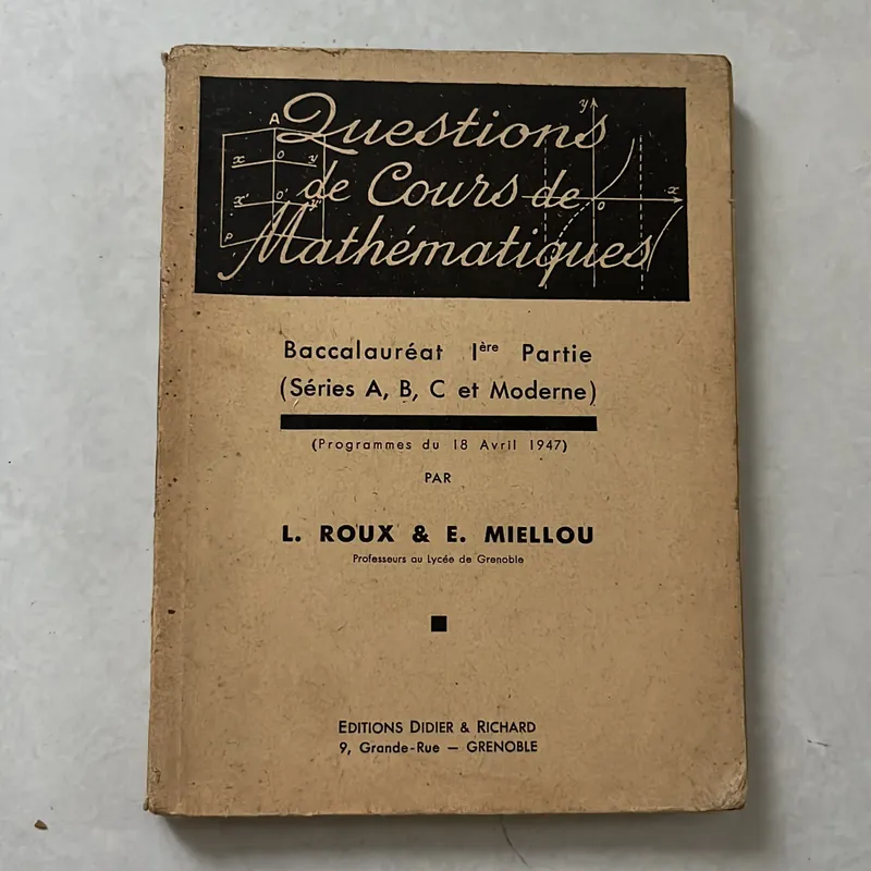 Questions de Cóurse de Mathematiques 561402