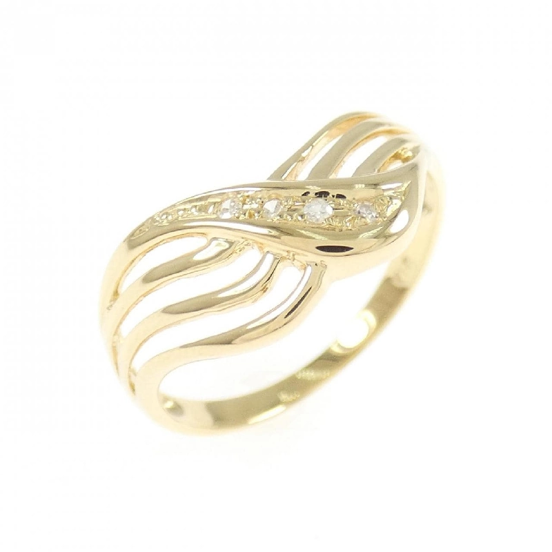 Nhẫn kim cương K18YG 670444