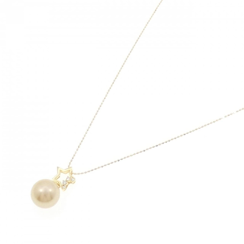 K18YG/K10YG Ngôi sao Ngọc trai trắng Dây chuyền 10.3mm - Hàng hiệu Chính hãng 860994