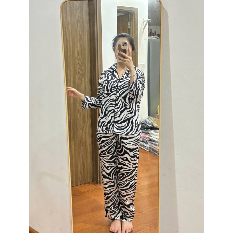 Pijama lụa dài tay 454827