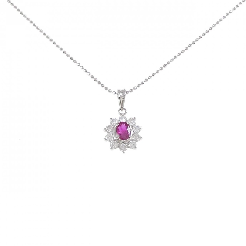 Dây chuyền ruby PT900/PT850 0.41CT - Hàng hiệu Authentic 860818