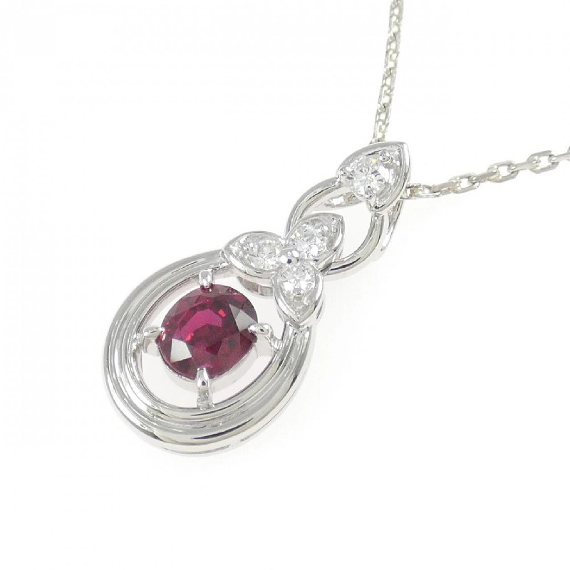Dây chuyền ruby PT900/PT850 0.77CT - Hàng hiệu Authentic 856410