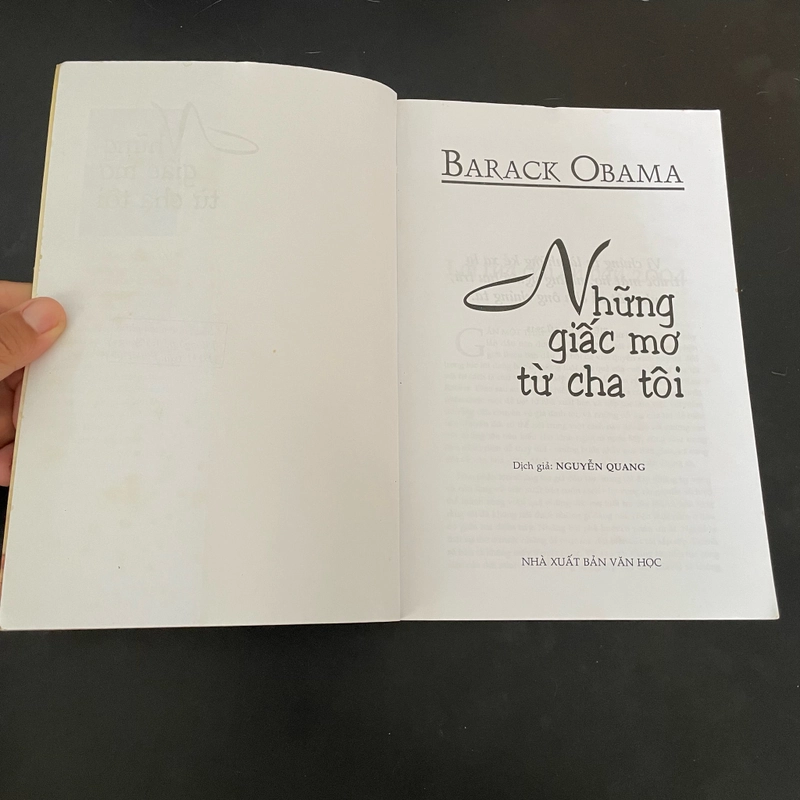 II Tựa sách: Những Giấc Mơ Từ Cha Tôi - BRACK OBAMA - 2008 444876