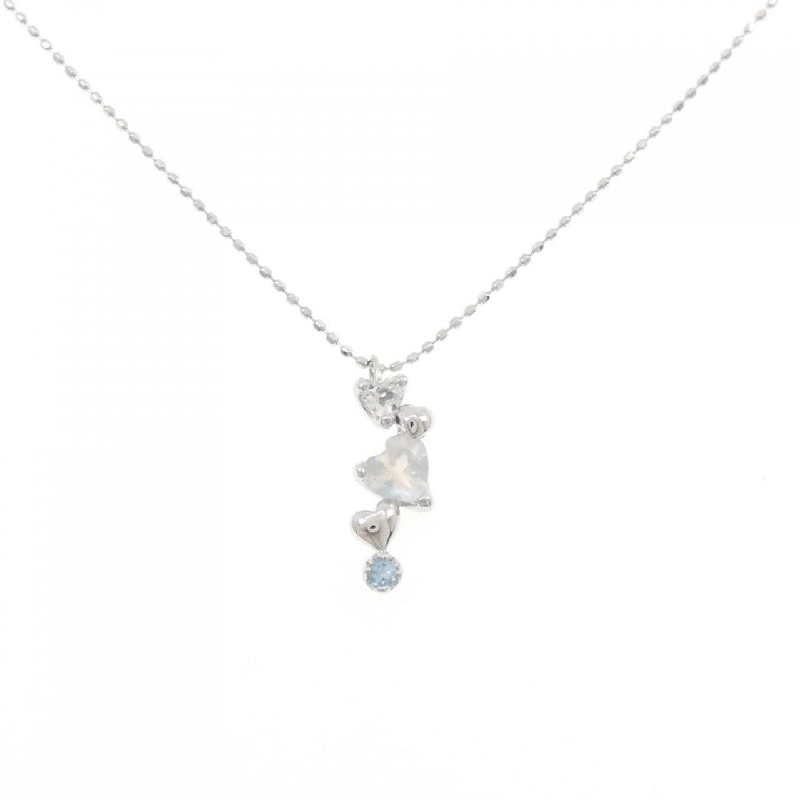 K18WG Dây chuyền đá mặt trăng 0.31CT - Hàng hiệu Chính hãng 855650