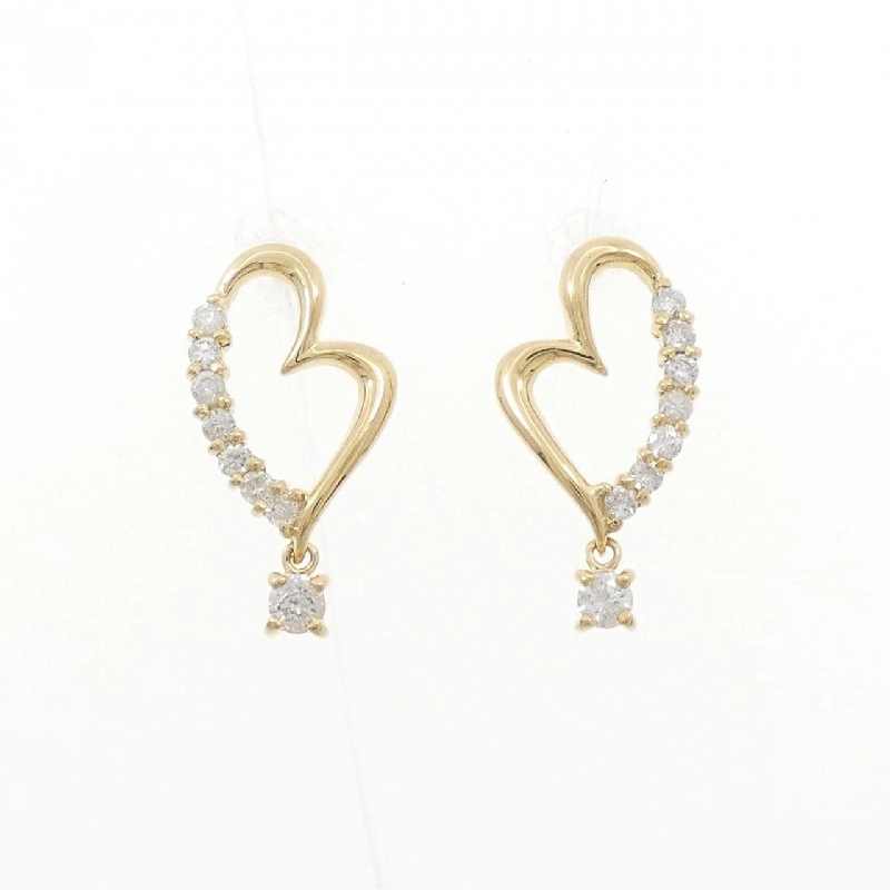 K18YG Bông tai kim cương hình trái tim 0.32CT - Hàng hiệu Chính hãng 871427