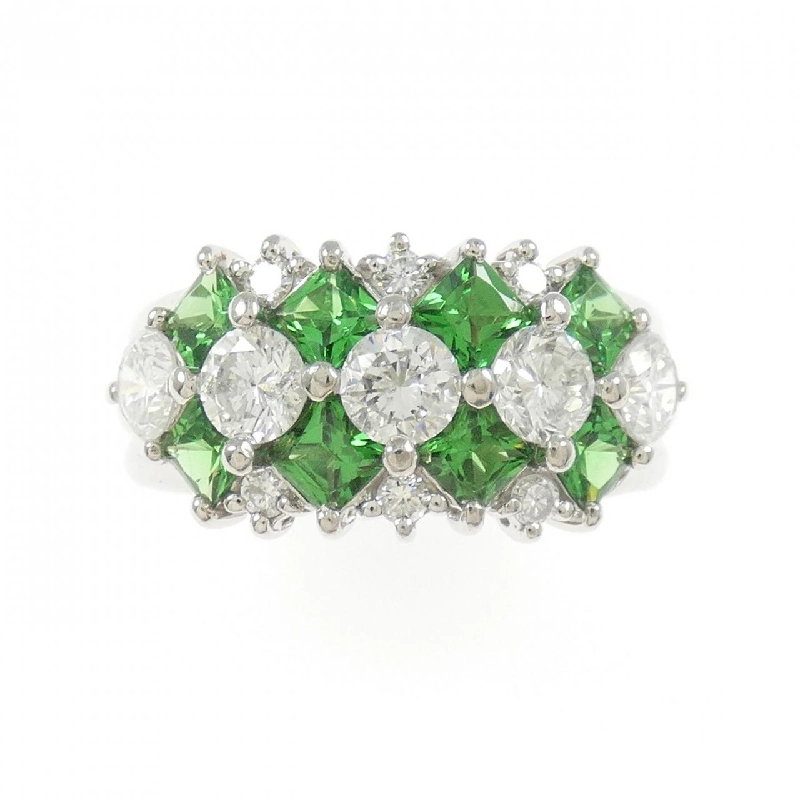 Nhẫn Garnet Xanh PT900 1.14CT - Hàng hiệu Chính hãng 847443