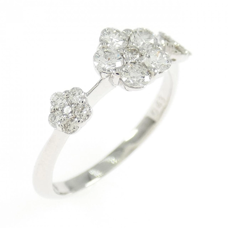 Nhẫn kim cương hoa K18WG 0.43CT 667222