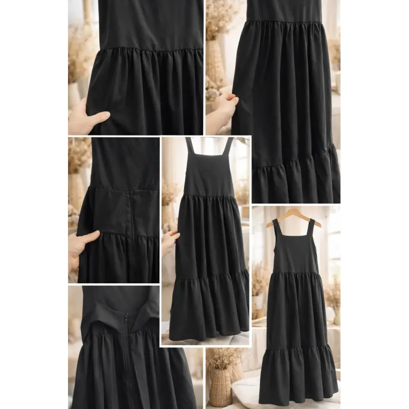 Váy đen 2 dây 973113
