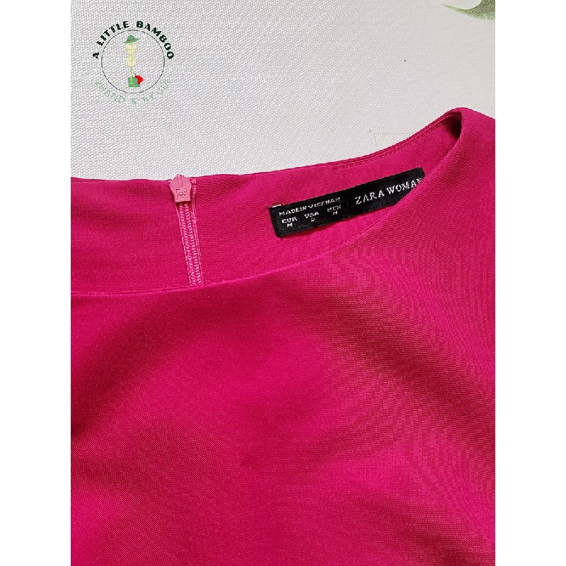 Váy đầm Vnxk Zara woman hồng nơ eo 14520