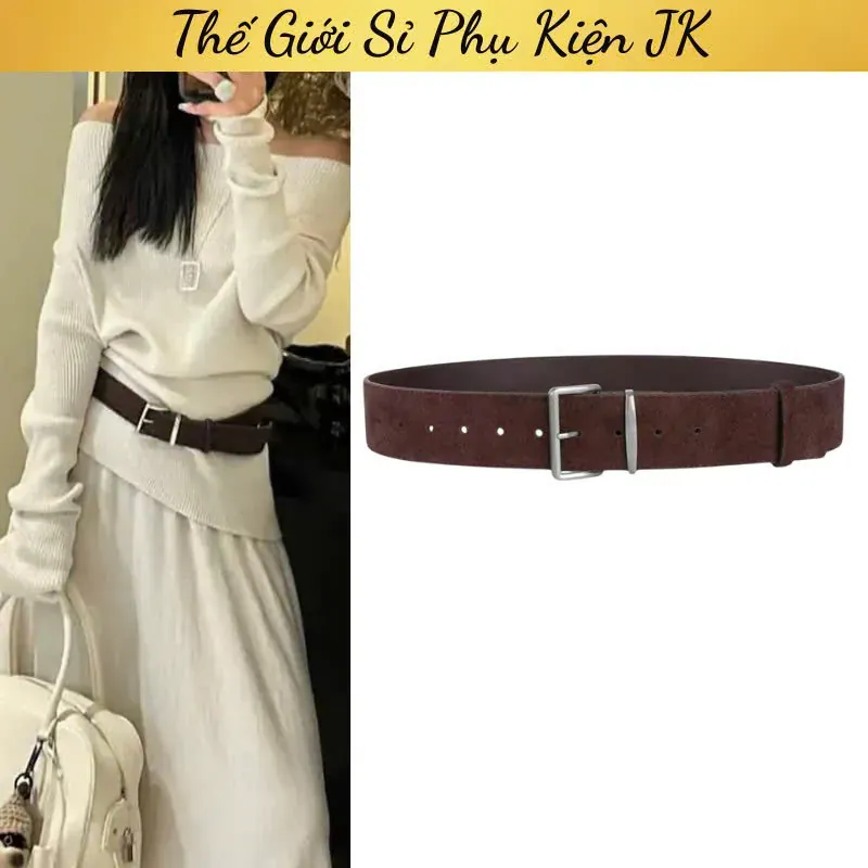 Thắt Lưng Nữ Bản To Khóa Vuông Kim Loại - Tôn Dáng, Sang Trọng 977569