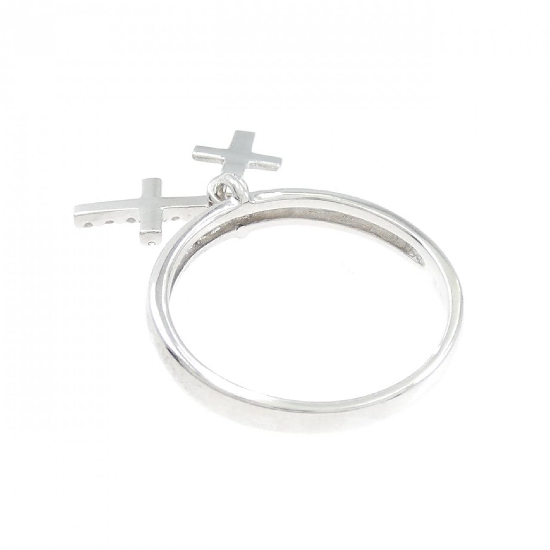 Nhẫn kim cương K18WG chéo 0.08CT - Hàng hiệu chính hãng 853205