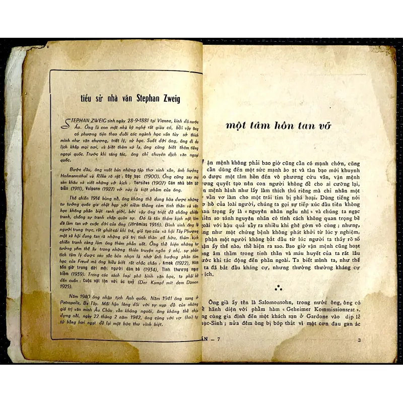 ĐỌC VĂN STEFAN ZWEIG - Tạp chí VĂN số 7  miền Nam VN trước 1975 1029101