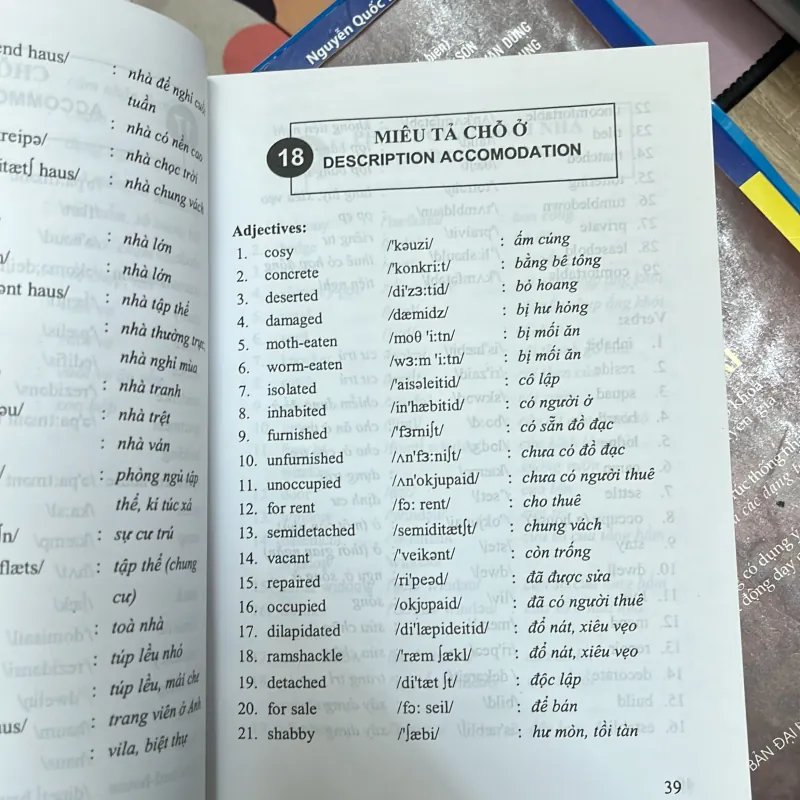 Từ vựng tiếng Anh theo chủ điểm 784941