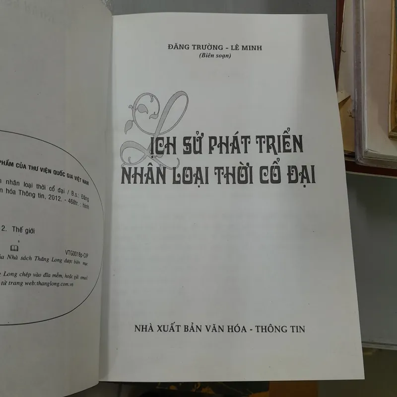 LỊCH SỬ PHÁT TRIỂN NHÂN LOẠI THỜI CỔ ĐẠI - ĐĂNG TRƯỜNG, LÊ MINH 712385