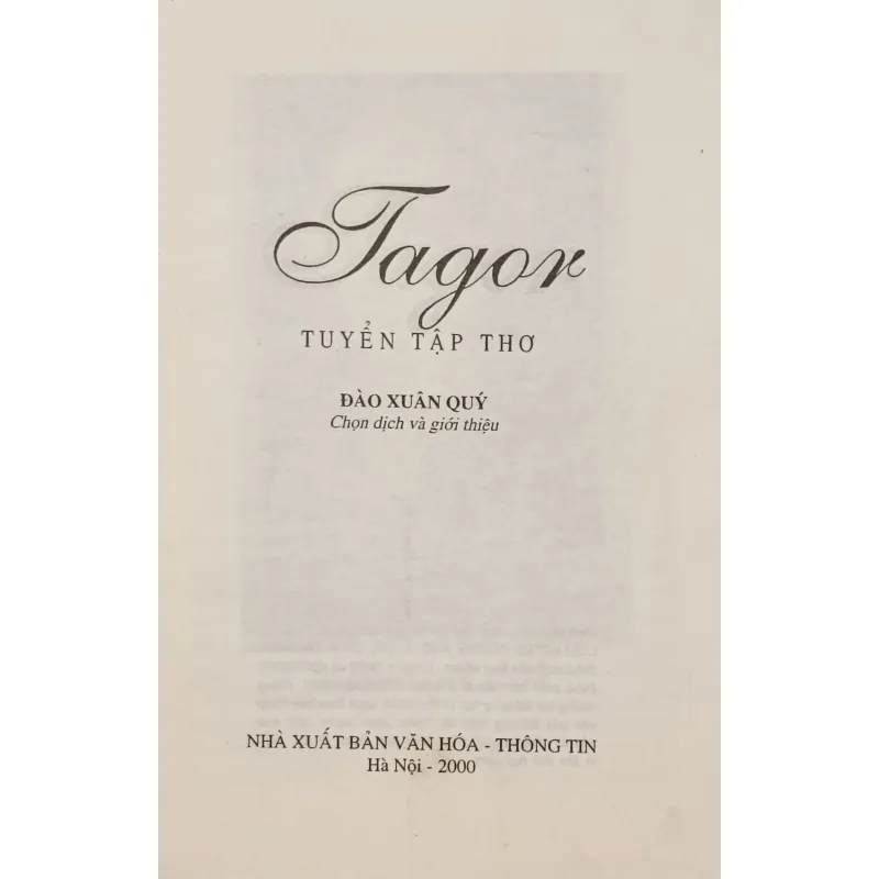 Tuyển tập thơ Tago 957675