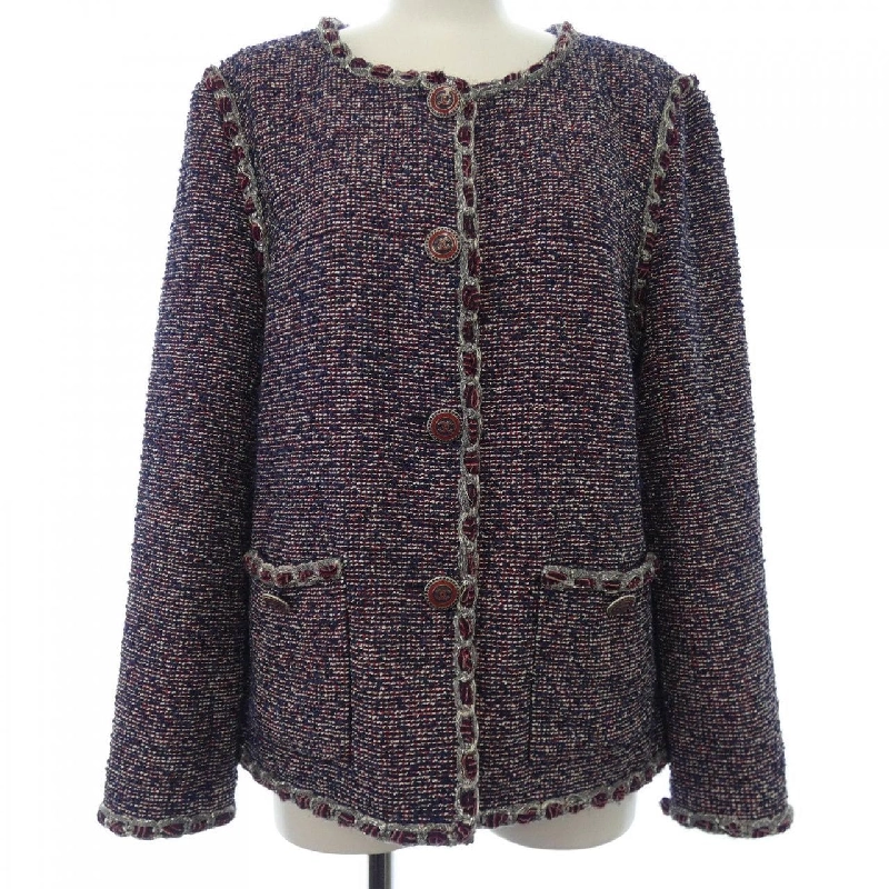 Áo khoác không cổ CHANEL 634863