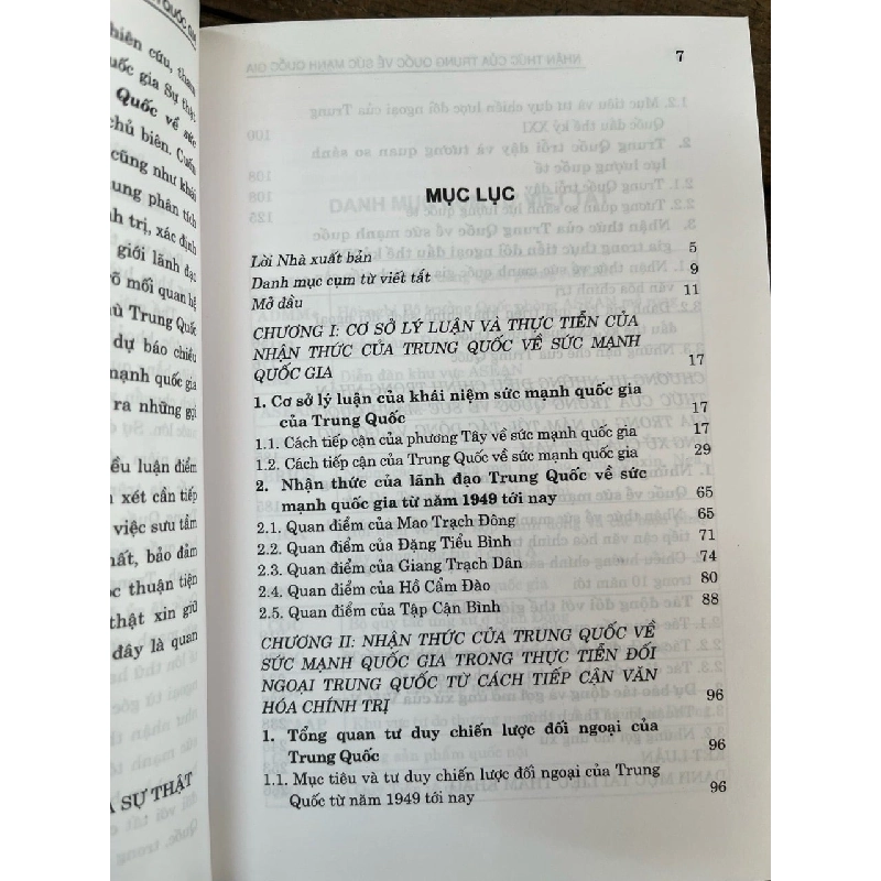 NHẬN THỨC CỦA TRUNG QUỐC VỀ SỨC MẠNH QUỐC GIA - TS. ĐINH THỊ HIỀN LƯƠNG CHỦ BIÊN 141779