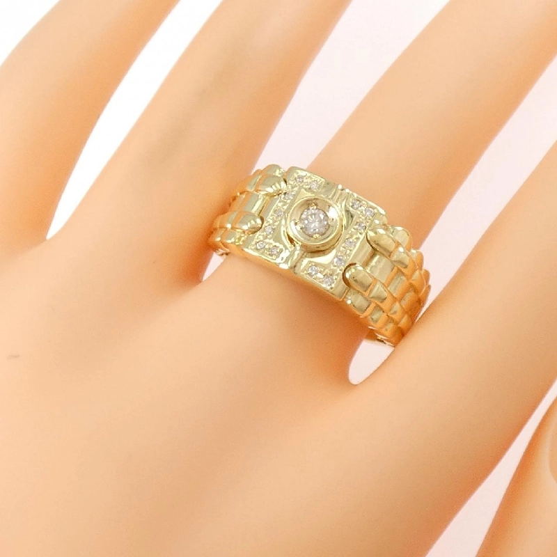 【Sản phẩm mới】Nhẫn kim cương K18YG 0.17CT 666590