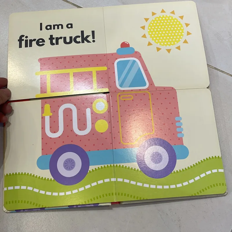 NGOẠI VĂN tiếng anh trẻ em: GUESS WHAT ? VEHICLE - Fold out book ! Little beginners  1027576