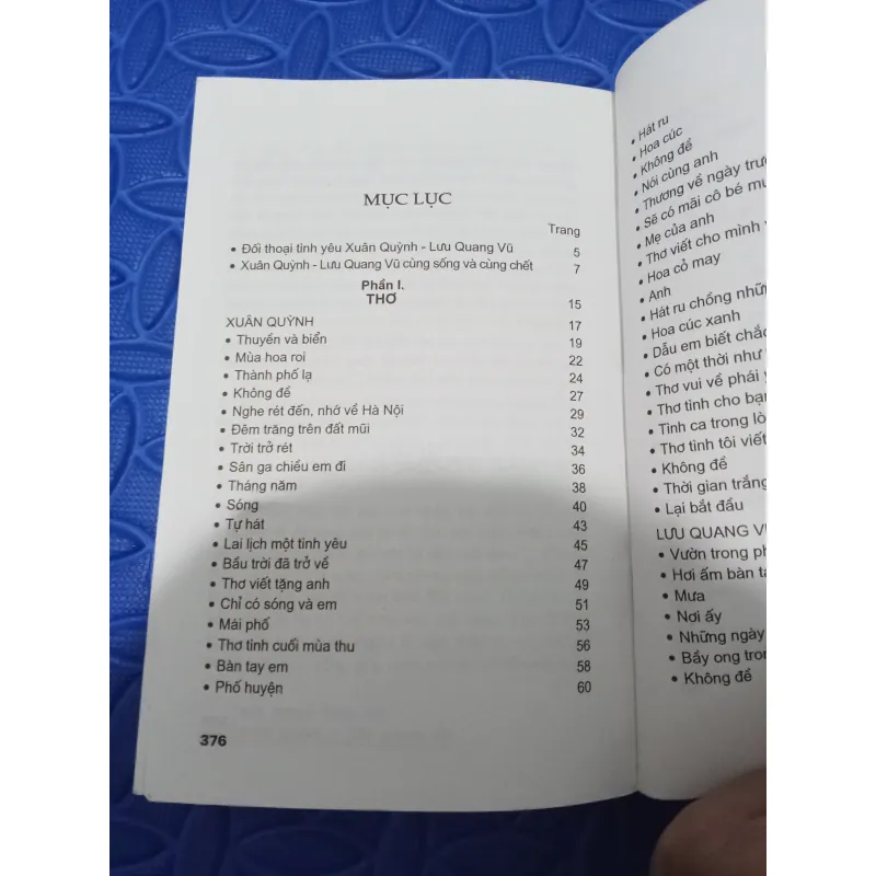 Đối thoại tình yêu Xuân Quỳnh - Lưu Quang Vũ  973722