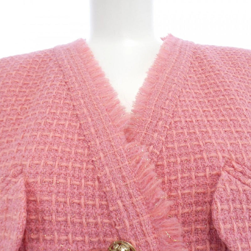 【Mã giảm giá】Áo khoác không cổ CHANEL 641592