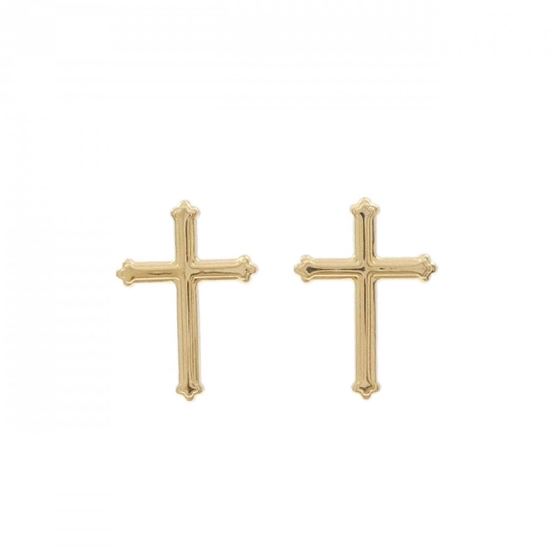 K18YG Khuyên tai hình chữ thập - Hàng hiệu Chính hãng 866338