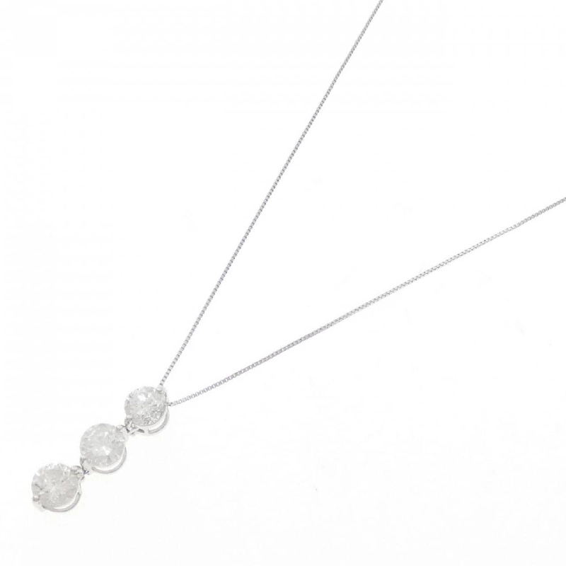 K18WG Dây chuyền kim cương ba viên 1.00CT - Hàng hiệu Chính hãng 860659