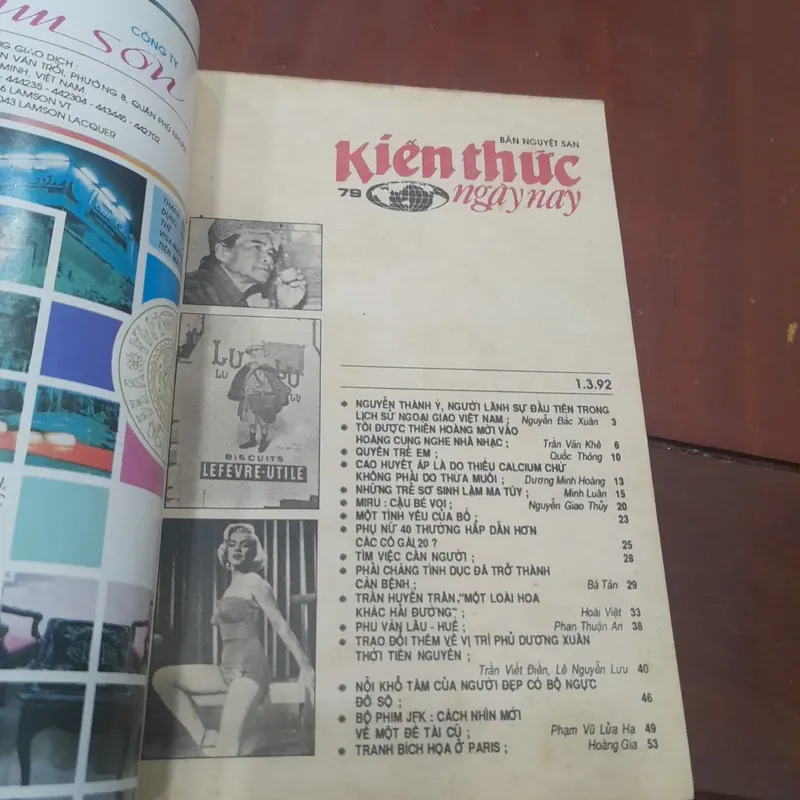 Bán nguyệt san KIẾN THỨC NGÀY NÀY số 79 ngày 1.2.92 603173