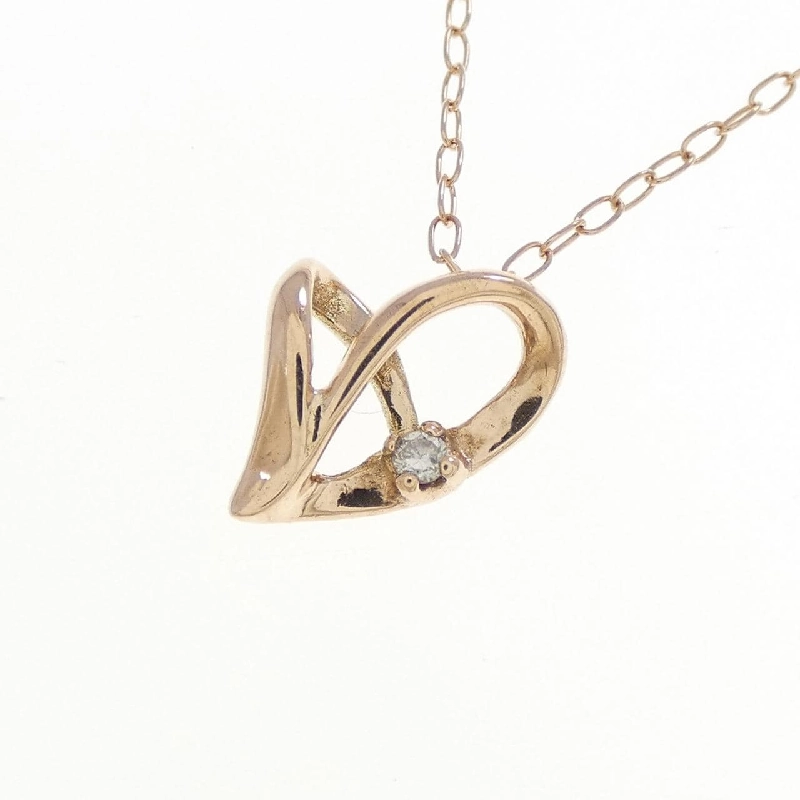 K10PG Dây chuyền trái tim kim cương 0.01CT - Hàng hiệu chính hãng 861319