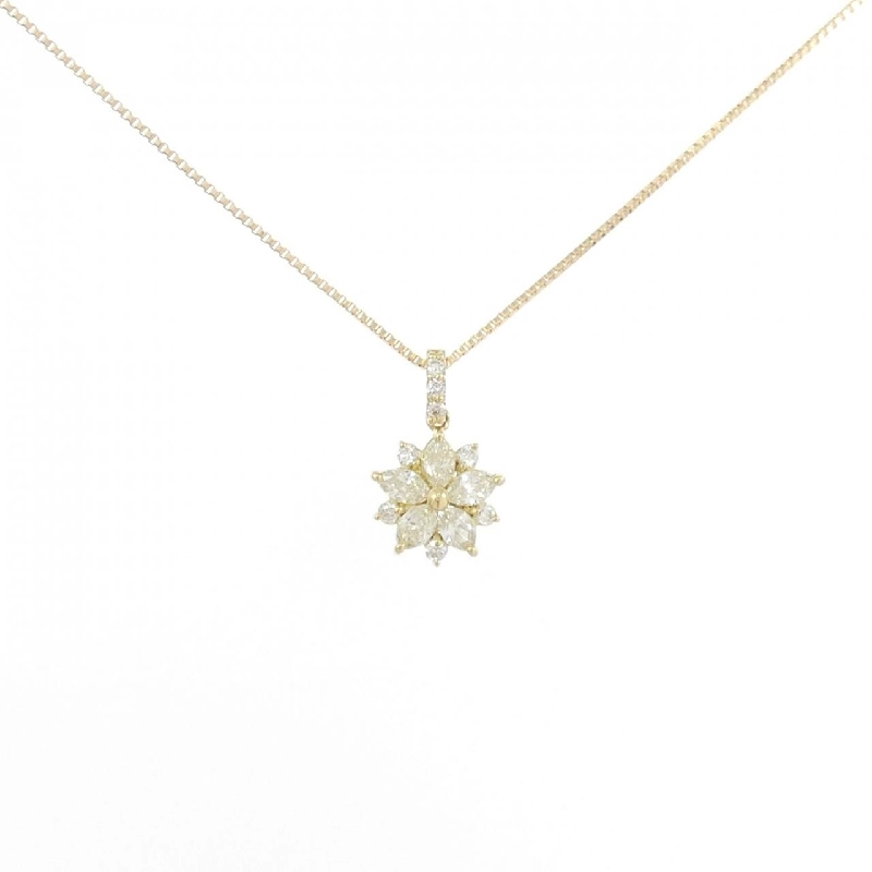 K18YG Hoa Kim Cương Dây Chuyền 0.25CT - Hàng hiệu Chính hãng 859789