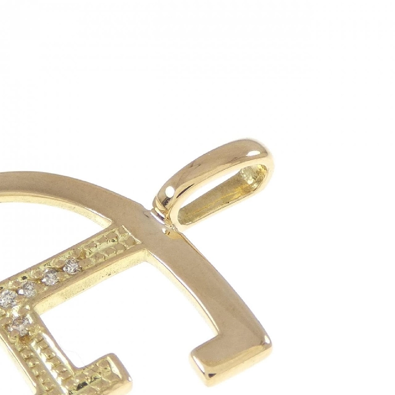 K18YG Chữ cái E Dây chuyền kim cương 0.05CT - Hàng hiệu Chính hãng 863897