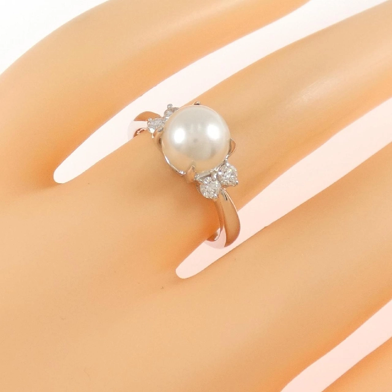 Nhẫn ngọc trai Akoya K18WG 7.5mm 668354