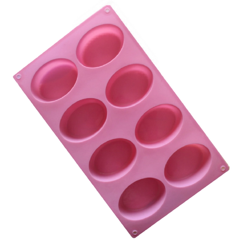Khuôn silicon làm bánh, rau câu 8 hình Oval - Mã số 1052 336167