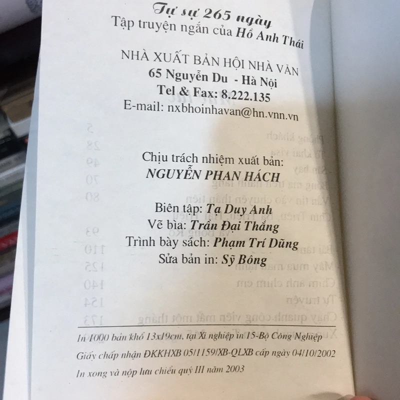 HỒ ANH THÁI tự sự 265 ngày 499797