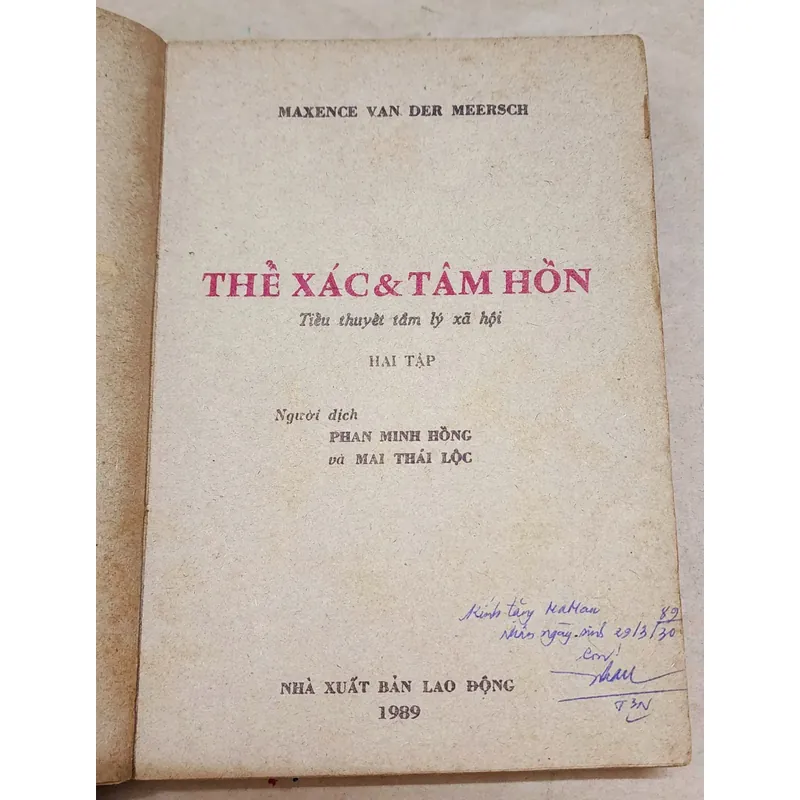 Tác phẩm VH kinh điển Pháp: THỂ XÁC & TÂM HỒN (Van der Meersch) 729219