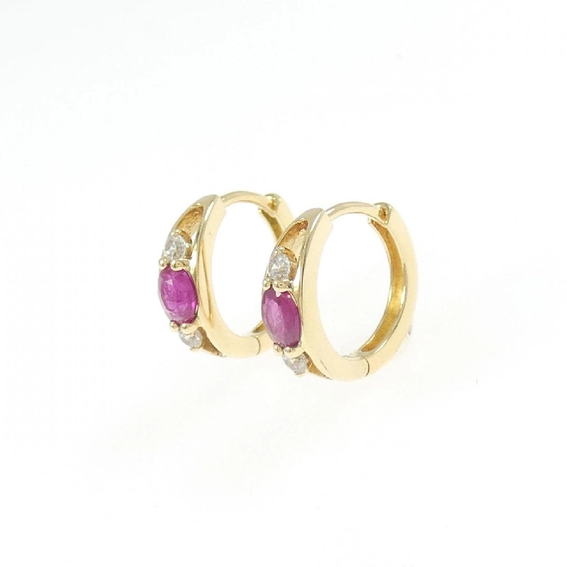 K18YG Bông tai Ruby - Hàng hiệu Chính hãng 869751