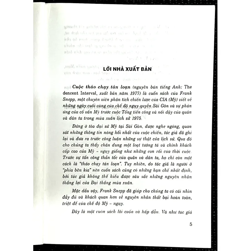 CUỘC THÁO CHẠY TÁN LOẠN ( The Dencent Interval) - FRANK SNEPP 1022136