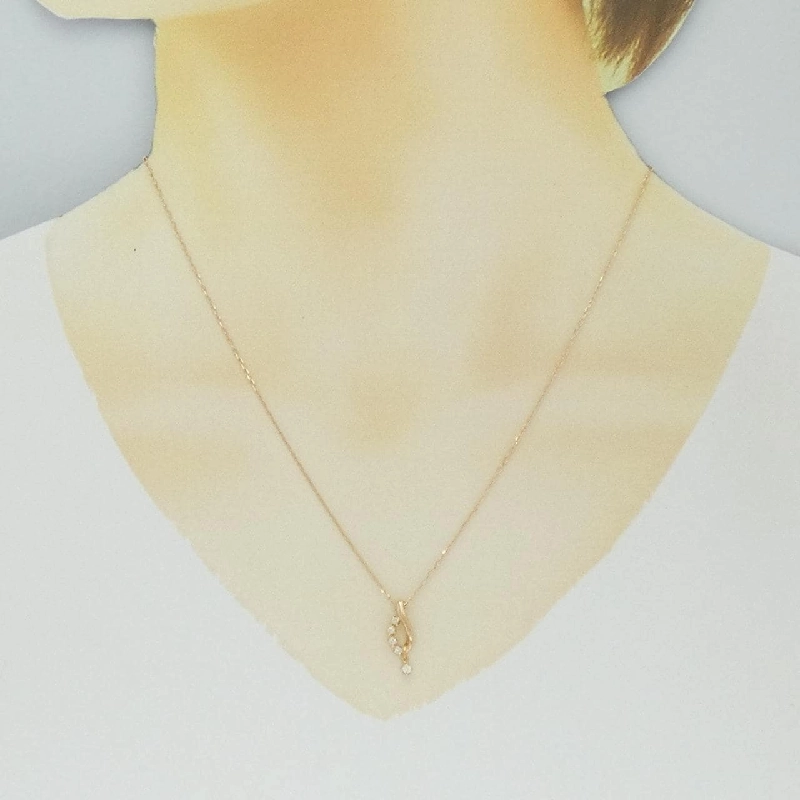 K18PG Dây chuyền kim cương 0.08CT - Hàng hiệu Chính hãng 865776