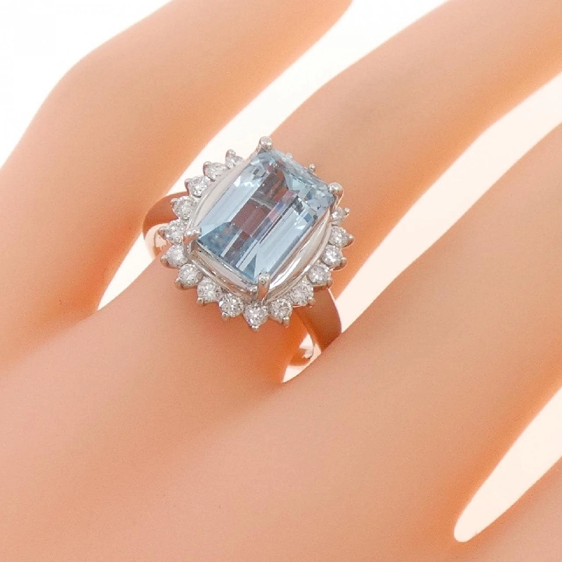 Nhẫn Aquamarine PT900 3.32CT - Hàng hiệu Chính hãng 855068