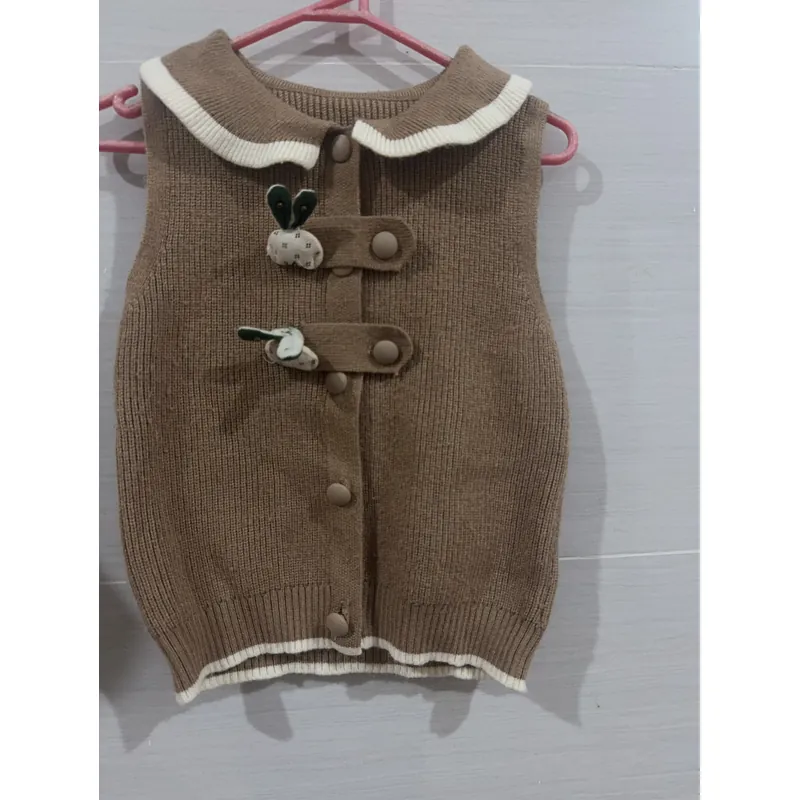 Áo gile len cho bé gái 733650