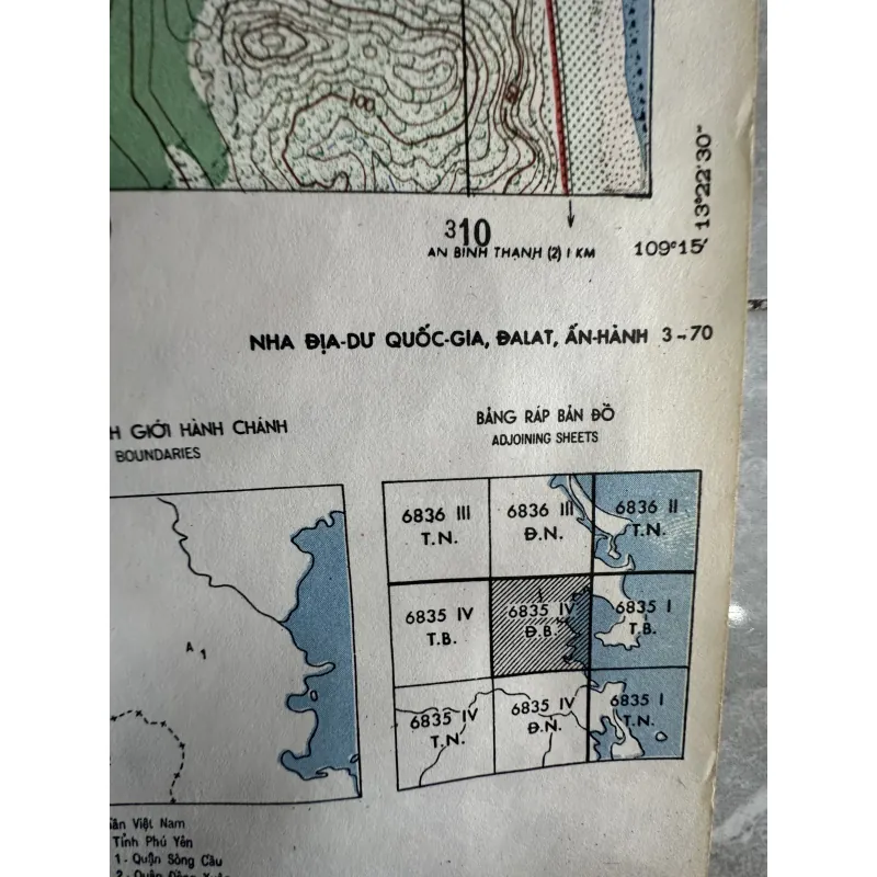 Bản đồ Huyện Sông Cầu Tỉnh Phú Yên 1970 758855