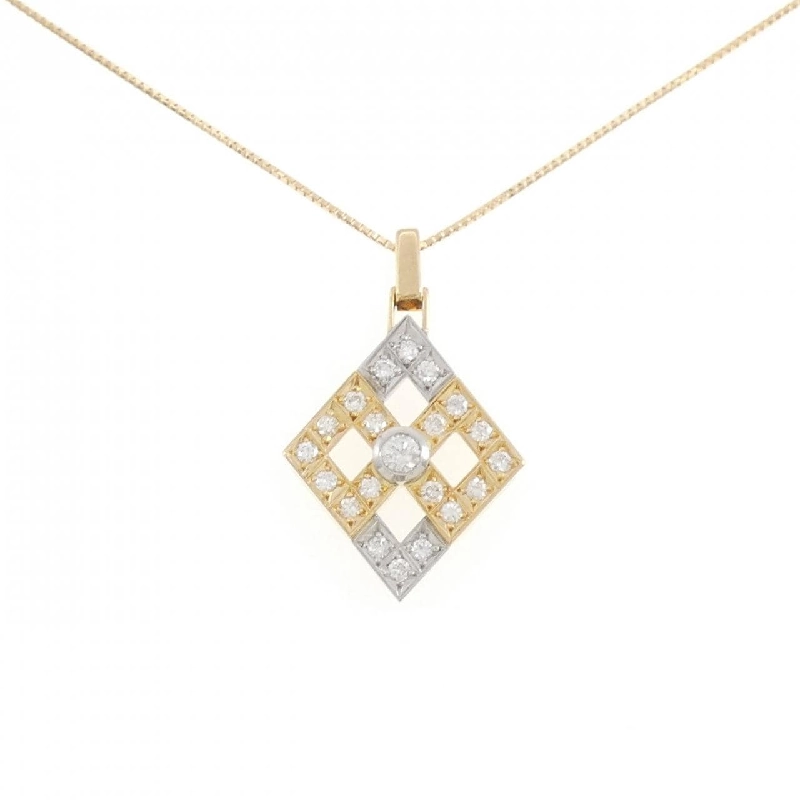 K18YG/PT900 Dây chuyền kim cương 0.10CT - Hàng hiệu Chính hãng 861037