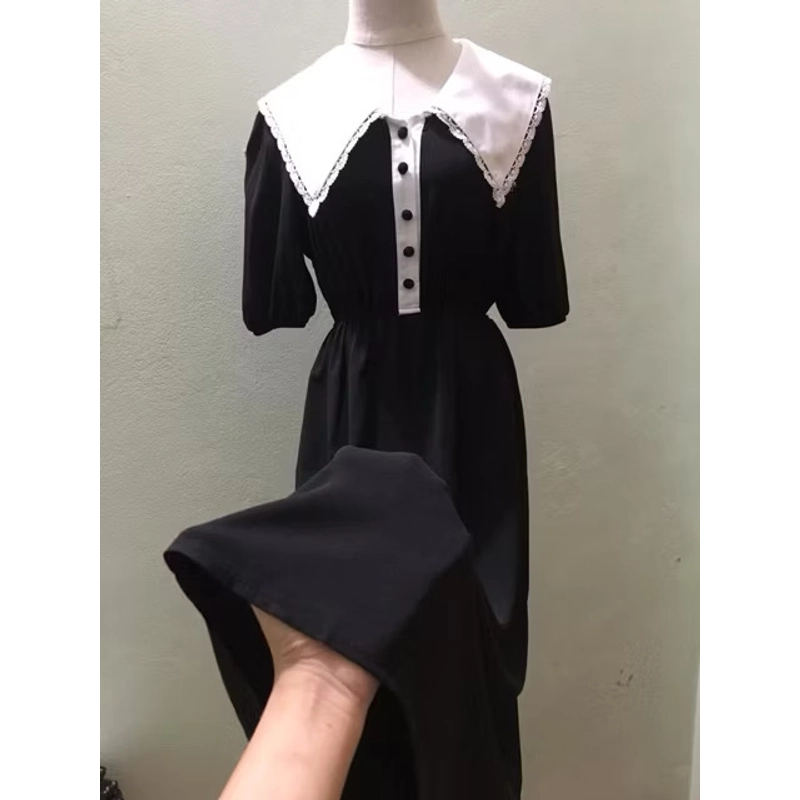 Váy maxi chun eo cổ bèo 444518