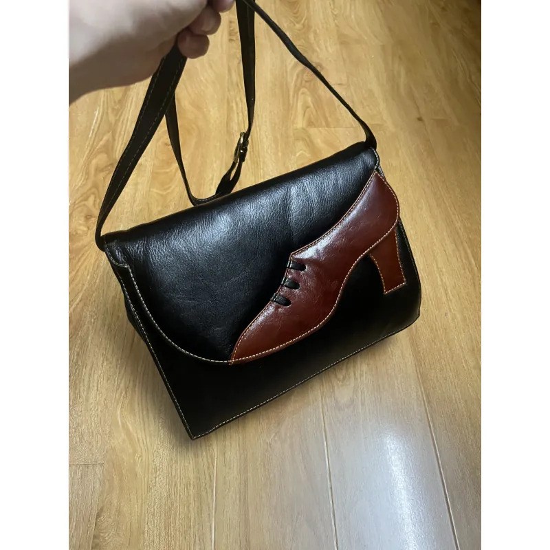 Túi nữ 25x18x7 da thật hoạ tiết 2hand 1002007