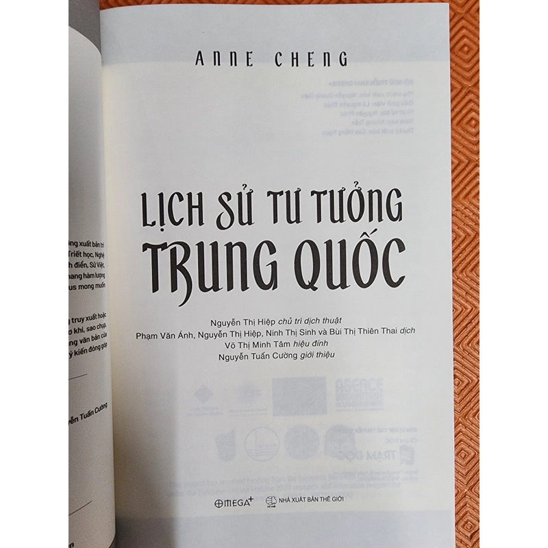 Sách Lịch sử tư tưởng Trung Quốc của Anne Cheng mới 99% 508137