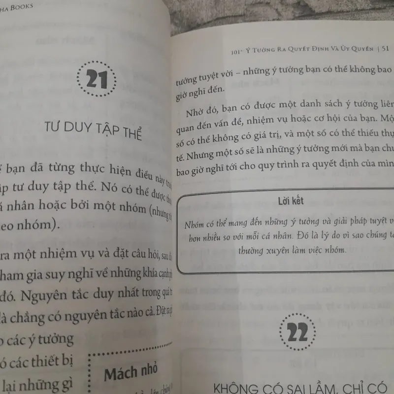 101 Ý tưởng Ra quyết định và Ủy quyền. Alpha Books 607291