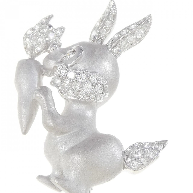 K18WG Bông tai hình thỏ Đá quý 0.56CT - Hàng hiệu Chính hãng 872660